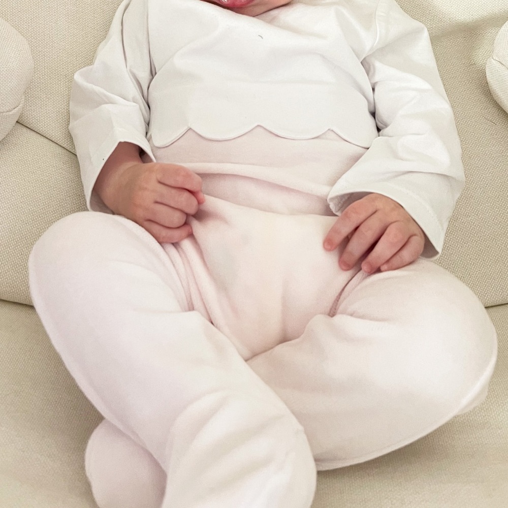 Jacadi baby girl velvet footed